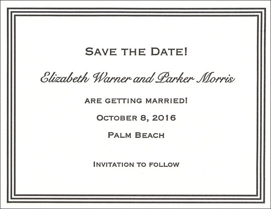 Grand Border Letterpress Save the Date Cards
